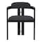 Armen Living Jazmin Contemporary Dining Chair in Black Brushed Wood Finish and Charcoal Fabric, PK2 LCJZCHCHBL - alternate 4